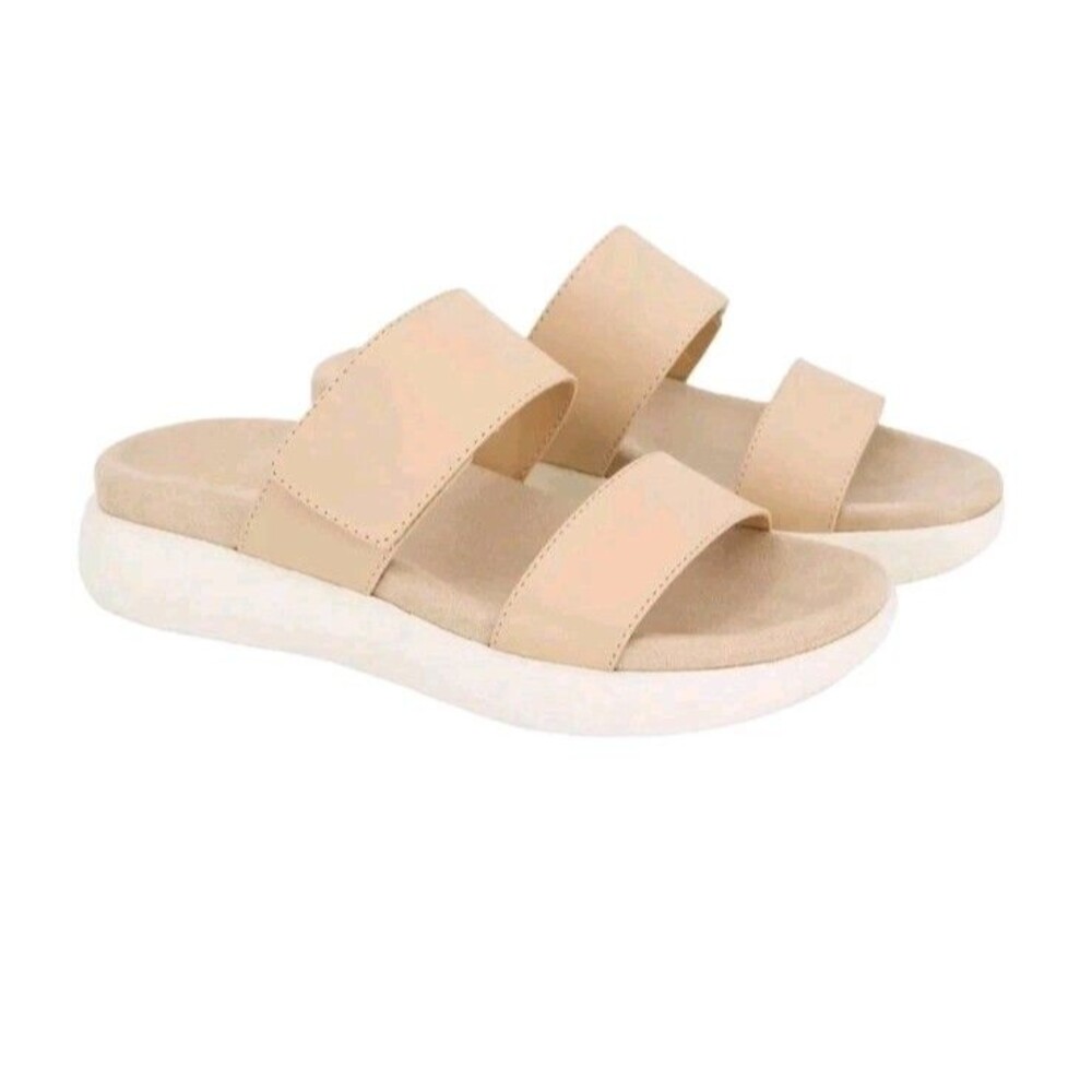 Kensie Ladies' Jipsy Double Band Sandal in Nude, Sz 9 (1714977)